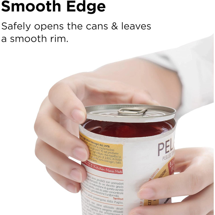 Електричний відкривач банок Kitchen Mama 2.0: Автоматичний, бездротовий, з гладкою кромкою, безпечний (Морський колір)