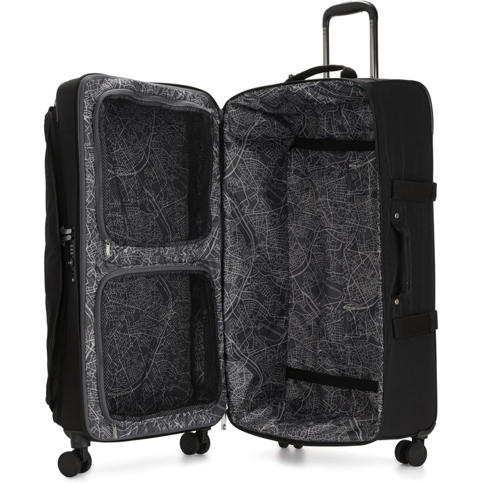 Велика валіза Kipling SPONTANEOUS L на колесах, вертикальна, чорна