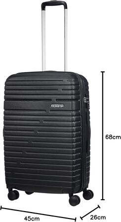 Валіза American Tourister Aero Racer Spinner 68, що розкладається, 68 см, 75.5 л, Jet Black