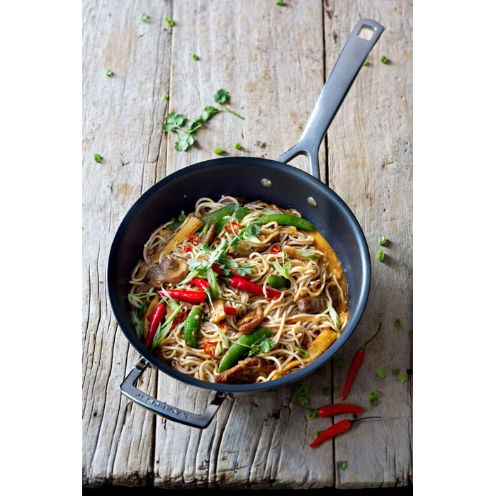 Сковорода LE CREUSET з антипригарним покриттям, діаметр 30 см, для всіх типів плит (включно з індукцією), антрацит/срібло