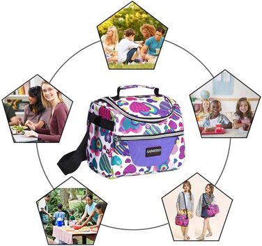 Дитяча сумка-холодильник для ланчу, сумка-холодильник для дітей, шкільна сумка для пікніка для хлопчиків і дівчаток, ізольована сумка для кемпінгу