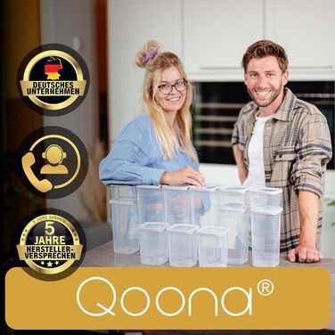 Набір контейнерів для зберігання продуктів [12 шт] Anthrazit, сірий - Складні, економія місця, 6x1000 мл