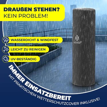 Газовий обігрівач KESSER® KE12 - Тепло для тераси. Потужність 10 кВт, з захисним чохлом, антрацит (Газовий балон не входить у комплект)