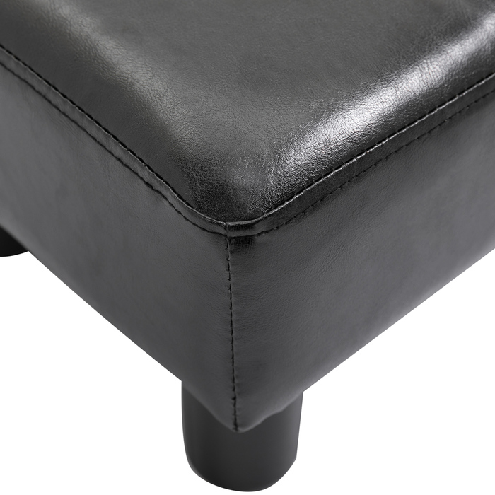 Лавка для табуретів HOMCOM Chesterfield зі штучної шкіри Black 40x30x24см стильна та зручна для вітальні та передпокою
