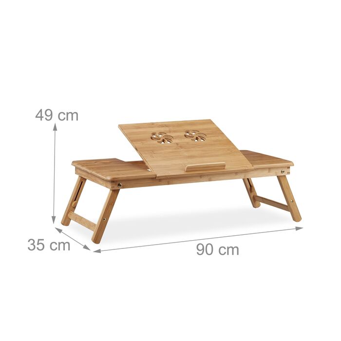 Столик для ноутбука Relaxdays з бамбука XL