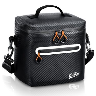Сумка-холодильник 14л ізольована водонепроникна Carbon-Schwarz для кемпінгу, пікніка, пляжу та грилю. Термоізоляція, міцна та герметична.
