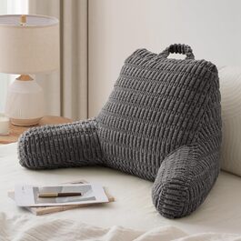 Зручне крісло-мішок Blissful Diary Lesekissen з memory foam для читання та відпочинку, сіре