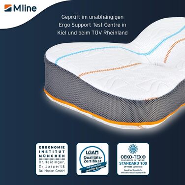 Подушка M LINE Athletic для шиї та спини - ортопедична подушка для сну на боці з дизайном 