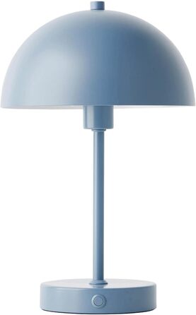 LED настільна лампа Mokebo® 'Leuchtturm' – бездротова, диммерна, з USB-C, ретро, металева, тепле світло, тауп (сіро-бежевий)