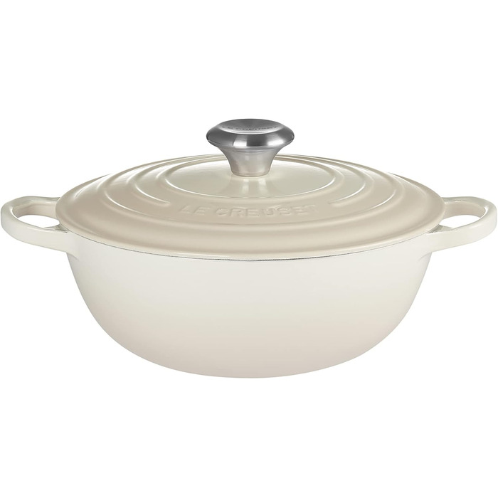 Каструля Le Creuset Signature з чавуну, 24 см, 4.1 л, для всіх типів плит (індукція), колір Meringue