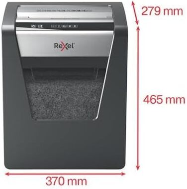 Шредер Rexel Momentum X308: безпечний знищення документів (P3), 15л контейнер, чорний