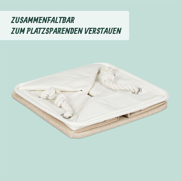 Набір з 4 кошиків для зберігання Relaxdays з льону