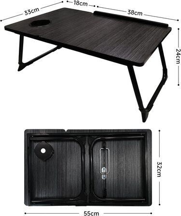 Складаний столик для ноутбука: портативний столик для ліжка та дивану з підстаканником