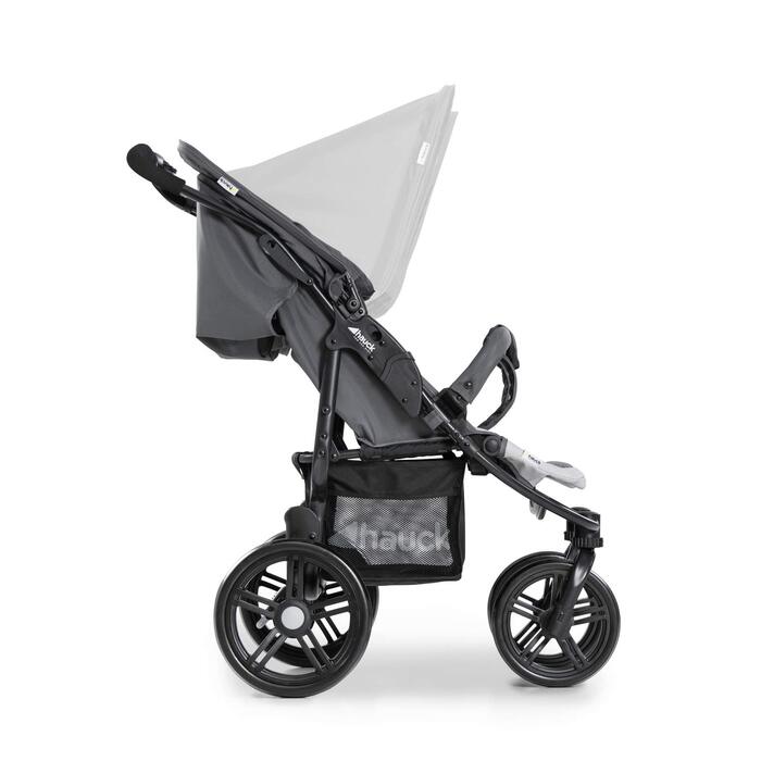 Візок для близнюків Hauck Roadster Duo SLX Grey/Silver: прогулянка від народження до 15 кг, функція лежання, великий кошик, компактний у складеному стані