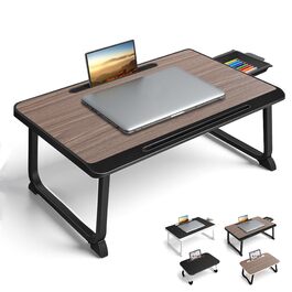 Стіл-підставка для ноутбука Bett: зручний стіл для роботи в ліжку, на дивані, в офісі (60x40, коричневий)