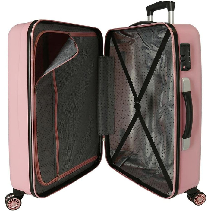 Візок для кабіни Disney Mickey Outline рожевий 38x55x20 см Жорсткий бічний кодовий замок з ABS 34 л 2 кг 4 колеса Подвійна ручна поклажа (набір валіз)