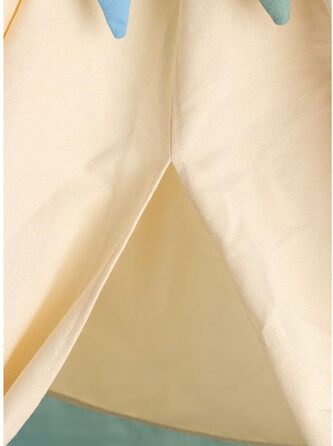 Намет PINOLINO Tipi для дітей – Yuma | Індіанський намет з вікном, килимком та гірляндою, 120x120x155 см, швидка збірка, кремовий/пастельно-блакитний