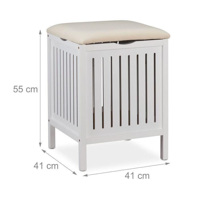 Кошик для білизни з місцем для сидіння Relaxdays