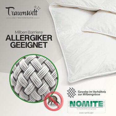 Німецька пухова ковдра 135x200 см: 90% пух, 10% перо, для всіх сезонів, гіпоалергенна, сертифікат Öko-Tex 100, Downpass