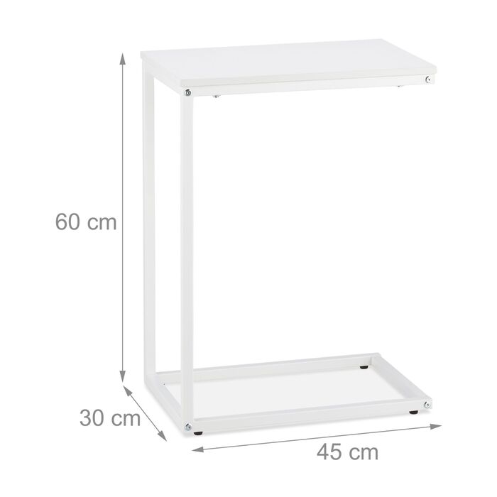 Розкладний столик Relaxdays у формі 'С'