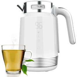 Електричний чайник Cecotec ThermoSense 600 Touch Black, 1.7 л, 2200 Вт, з нержавіючої сталі та пластику, LED-індикатор, поворотна база 360°