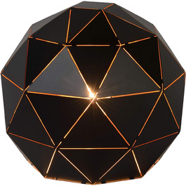 Настільна лампа - Ø 25 см - E27 - чорна, 25 x 25 x 22 см, чорна одинарна