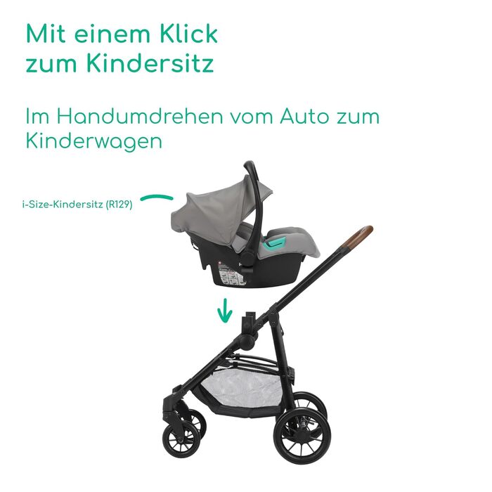 Дитяча коляска Bebeconfort Haze Trio 3-в-1, 0-4 роки, до 22 кг, i-Size, компактна, Tinted Stone