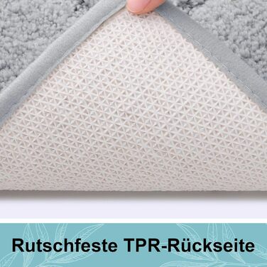 Килимок для ванної кімнати Homaxy з мікрофібри, неслизький, 60x90 см, сірий