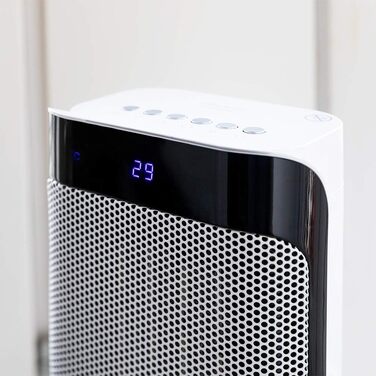 Керамічний обігрівач Cecotec Ready Warm 10100 Smart Ceramic, 2200 Вт, LED-дисплей, 3 режими, термостат, захист від перекидання та перегріву, осциляція, білий