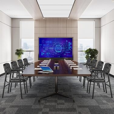 Крісла для гостей Yaheetech - 2 шт., чорні, з підлокітниками та спинкою, для вітальні, конференц-залу, їдальні, штучна шкіра, 58 x 60 x 85 см