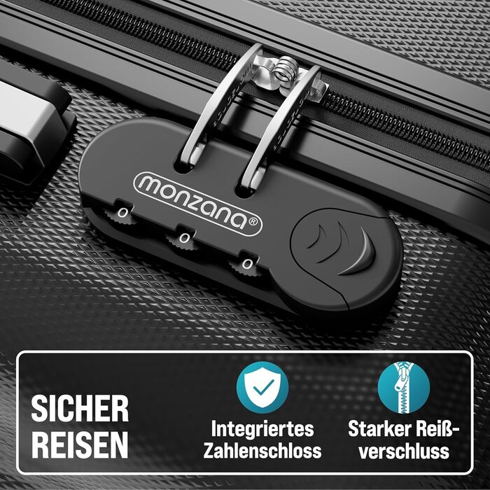 Набір валіз Monzana® 3шт (зелений) M-L-XL з замком, органайзером та вагами. Trolley, валіза з жорстким корпусом, Gepäck-Set