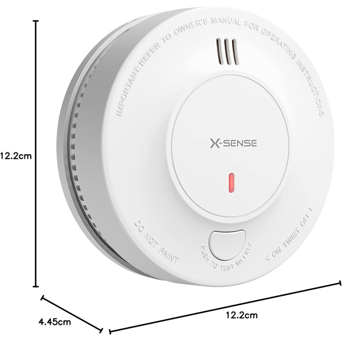 X-Sense Покращений димовий сповіщувач з батареєю на 10 років, фотоелектричний сенсор, сертифікований EN14604, SD2J0AX, набір 10 шт. Білий