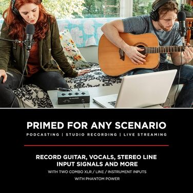 Аудіоінтерфейс M-AUDIO M-Track Duo USB для запису, стрімінгу та подкастингу (2 XLR/Line/DI входи, 48kHz, з програмним забезпеченням)