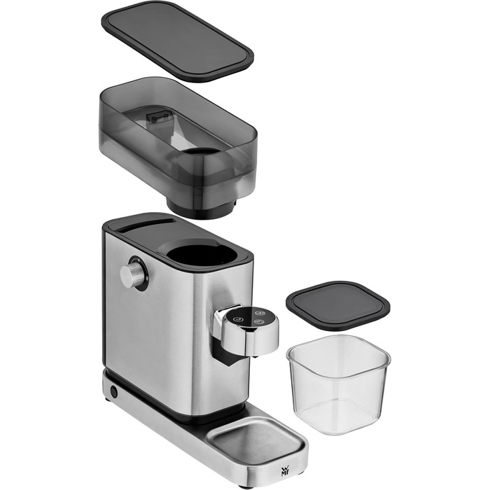 Кавомолка WMF Lumero: 1400 Вт, 15 bar, для еспресо та паді, з капучинатором, нержавіюча сталь матова