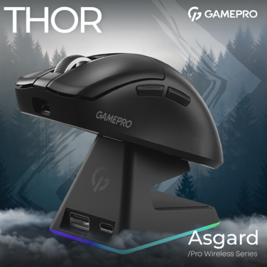 Бездротова ігрова миша GamePro Asgard Thor (GM023B) 1К  зарядна станція\ресивер