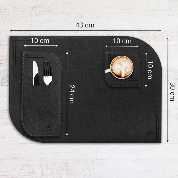 Набір килимків на стіл VILSTO, 18 шт., миючі, для посуду, столових приборів, декор кухні, зеленого кольору