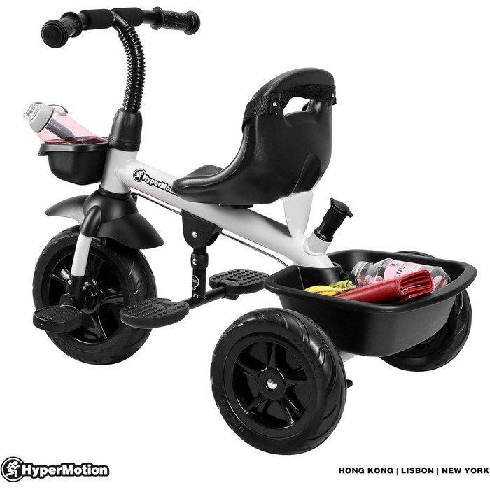 Триколісний велосипед дитячий TOBI Vector з ручкою для батьків, ремені безпеки, сірий