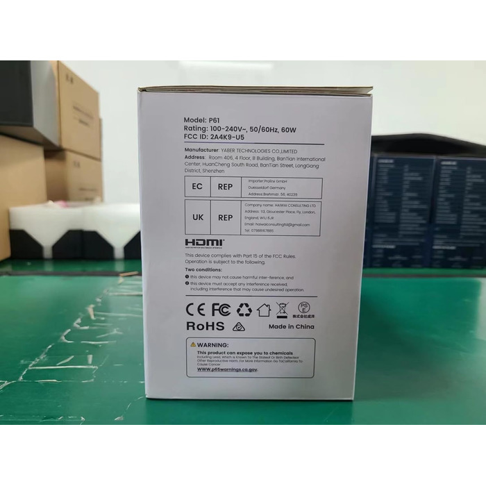 Mini-проектор WiMiUS 18000 люмен з Wi-Fi та Bluetooth, 1080P Full-HD, портативний для домашнього кінотеатру, сумісний з iOS/Android/Laptop/USB/PS5/AV (сірий)