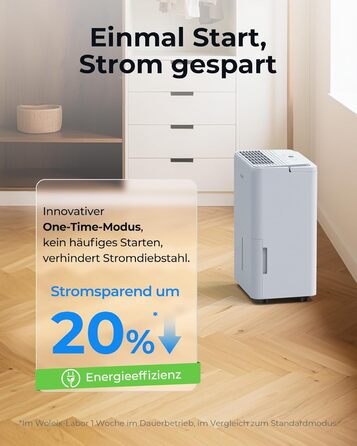 Електричний осушувач повітря 12L з таймером, фільтром та шлангом, для підвалу та приміщень до 122м³, гарантія 10 років