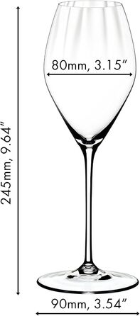 Набір келихів для шампанського Riedel Performance, 2 шт, прозоре кришталеве скло, преміум-якість