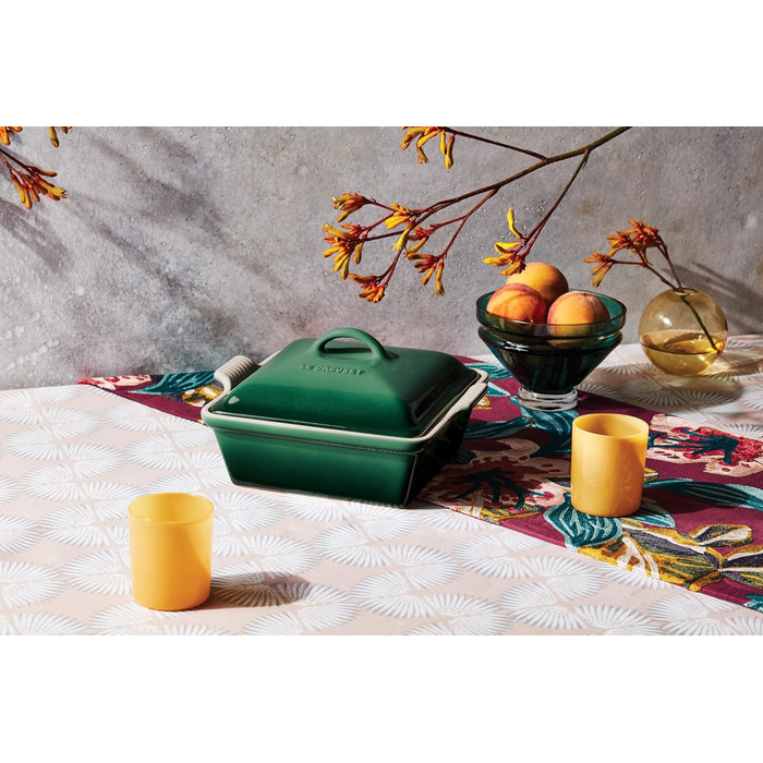 Каструля Le Creuset Heritage з кришкою, квадратна, 22.9 см, біла (Артишок)