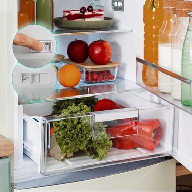 Міні-холодильник Cecotec Bolero CoolMarket TT Origin 45: 294 л, 1 дверцята, бежевий, з LED-підсвічуванням, відкривачкою для пляшок, ретро-дизайн