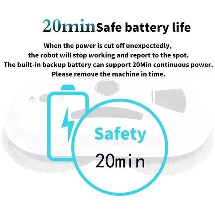 Робот для миття вікон 5600Pa з автоматичним подачею води, для внутрішніх та зовнішніх вікон, з інтелектуальною системою розпізнавання країв, 10 шматків мікрофібри