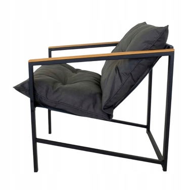 Комплект садових меблів Escal, метал, чорний, 4 предмети