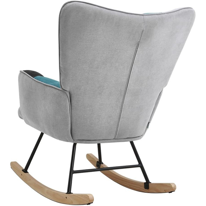 Крісло-гойдалка Vielllliving для спальні, до 150 кг, темно-сірий колір, розмір 91x98.5x71 см