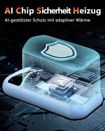 Електричні грілки для рук DDKJ, 2 шт., 7000mAh, з магнітом, 3 режими нагріву до 55°C, для дітей, чоловіків, жінок (блакитні)