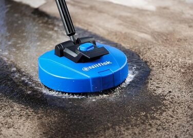 Мийка високого тиску Nilfisk E 145 Bar з пінотворечем, насадкою для миття площ та щіткою, комплект для чищення труб (2100 Вт) (E145.4 + Mid Patio)