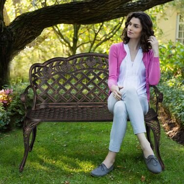 Relaxdays Антична лавка для саду з розами