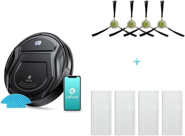 Робот-пилосос Lefant Gen2 з функцією миття, 12000Pa, автоматичний випорожнення, LiDAR, Freemove 3.0, 8 тижнів бездротової роботи (M210PB)