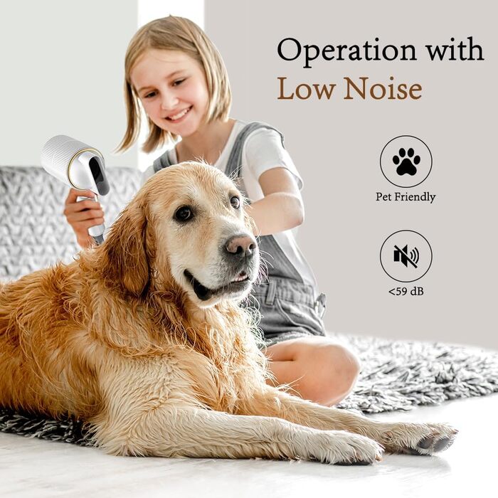 Компактний іонізуючий фен для волосся 2000W, складаний дорожній фен з дифузором та стилізуючою насадкою, швидке сушіння, білий